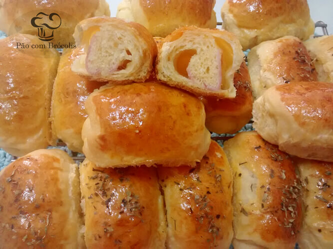 Recheado com queijo e presunto